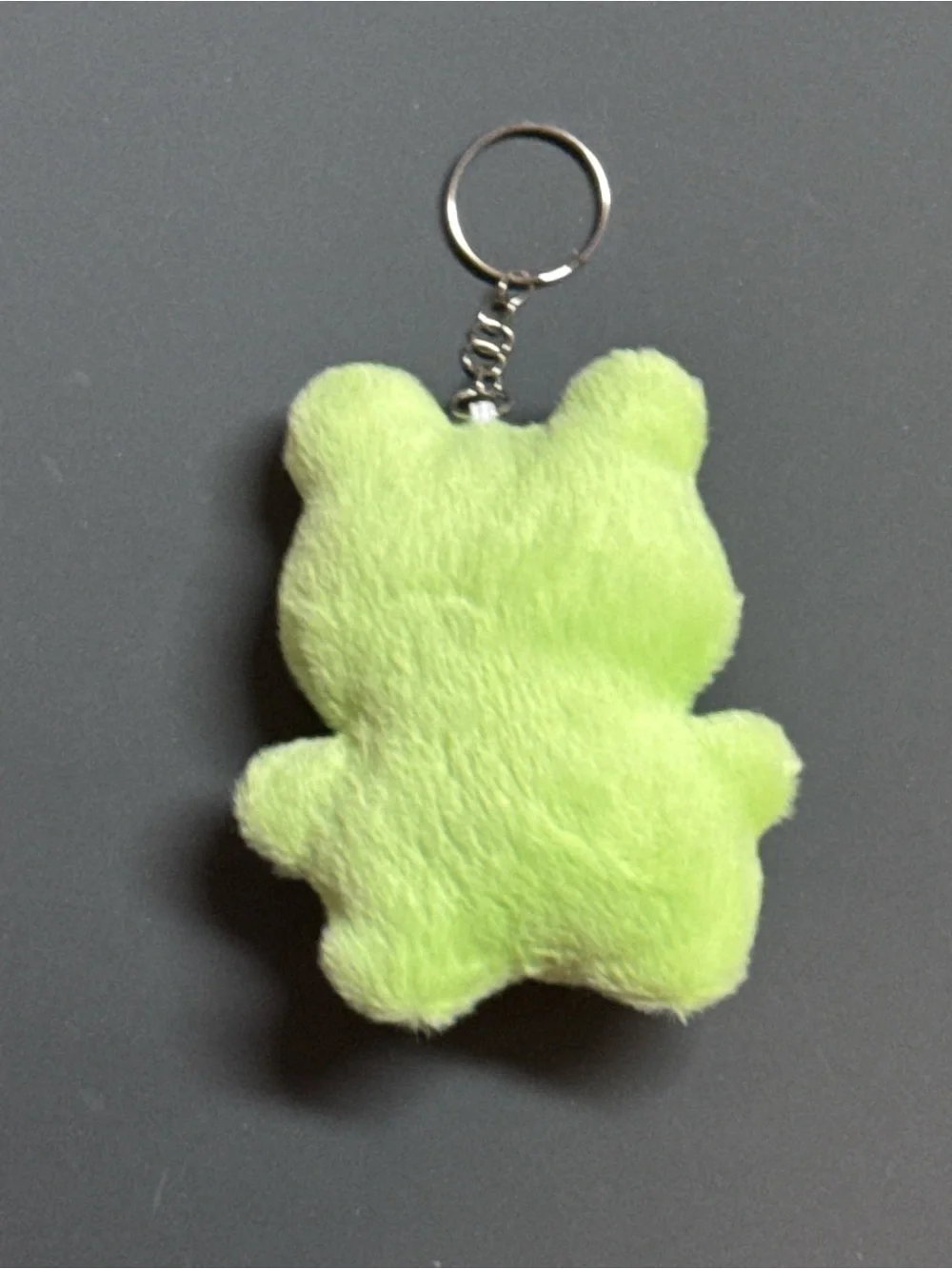 NIP Cute Green Frog Plush Keychain Bag Charm Bowtie Smiley